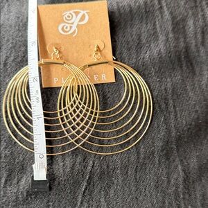 ‼️Nwt Plunder Multi-Hoop Gold Earrings